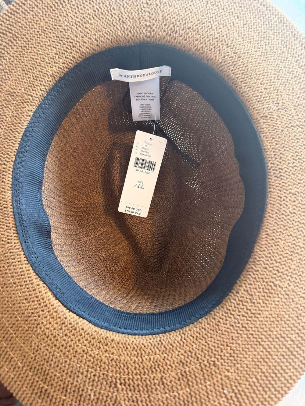 Anthropologie Knitted Panama Sun Hat with Multi-Thread and Rhinestone Trim Band - Picture 7 of 7